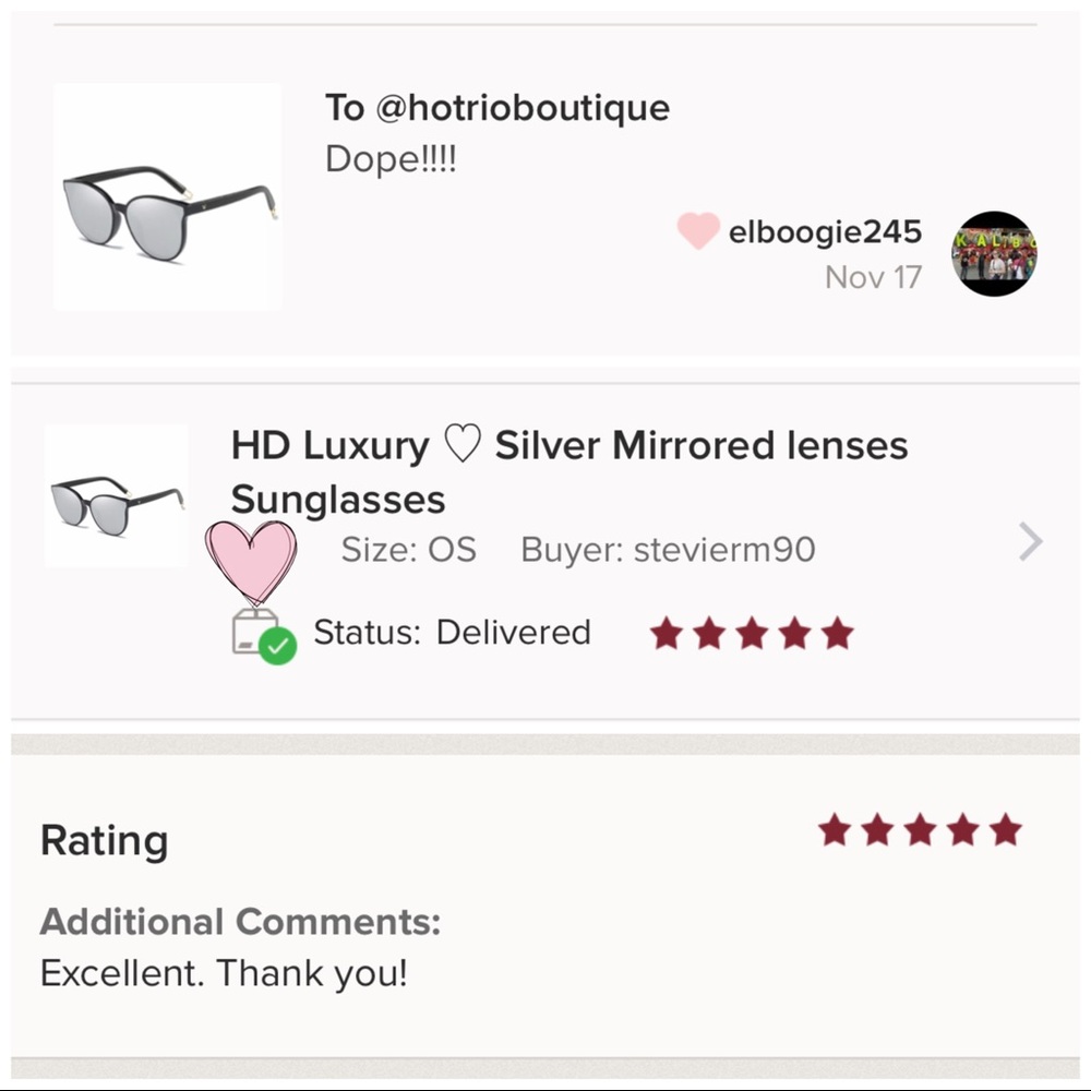 HD Luxury ♡ Silver Mirrored lenses Sunglasses - Picture 6 of 8